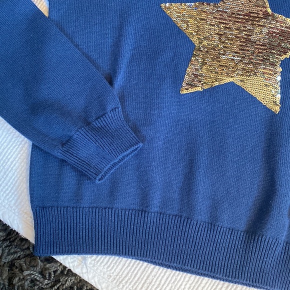 NWT Girls Star Sequin Sweater - Picture 2 of 4